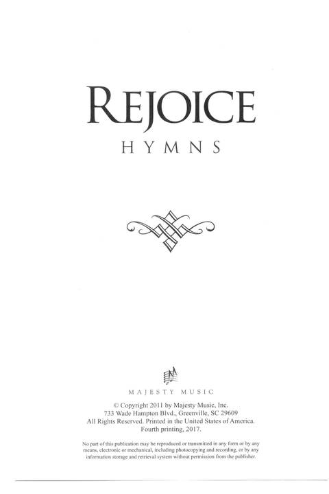 Rejoice Hymns page i