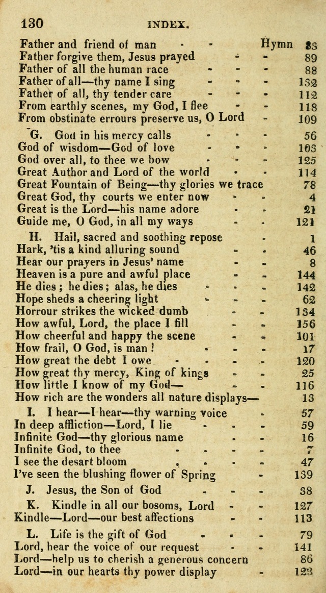 Regular Hymns: on a great variety of evangelical subjects and important occasions: with musical directions, for all the varieties of appropriate expression page 130