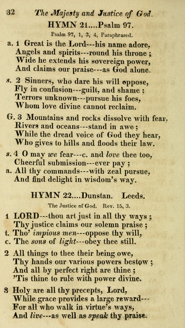 Regular Hymns: on a great variety of evangelical subjects and important occasions: with musical directions, for all the varieties of appropriate expression page 32