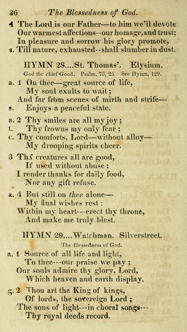 Regular Hymns: on a great variety of evangelical subjects and important occasions: with musical directions, for all the varieties of appropriate expression page 36