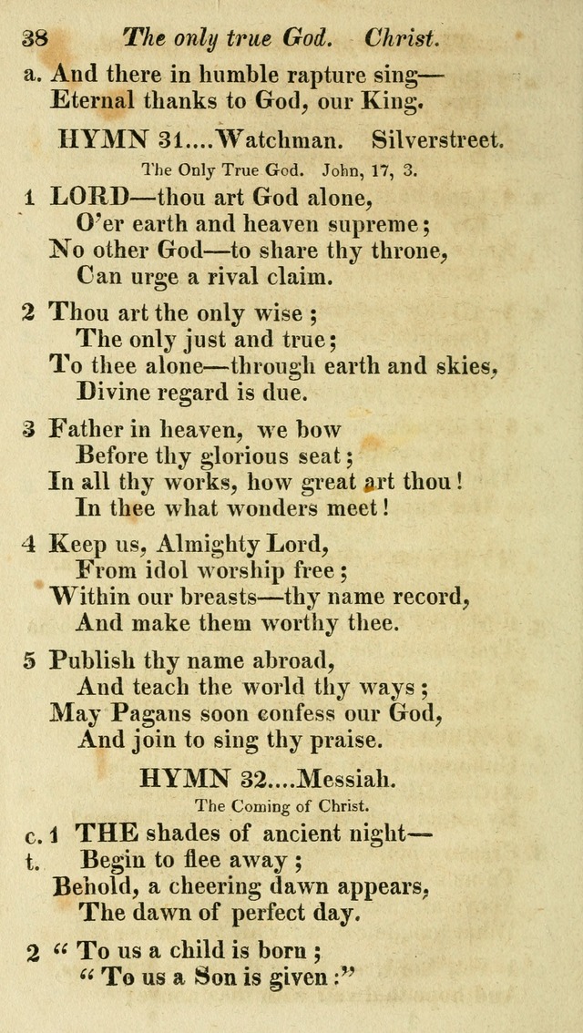 Regular Hymns: on a great variety of evangelical subjects and important occasions: with musical directions, for all the varieties of appropriate expression page 38