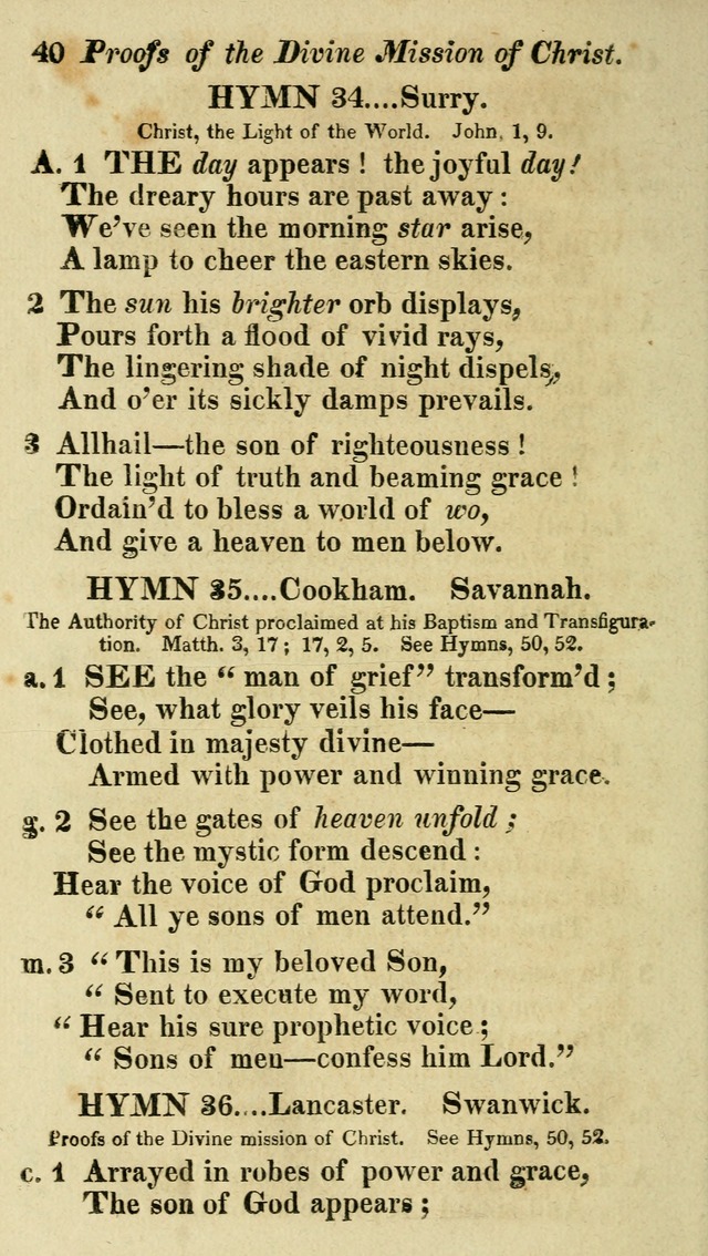 Regular Hymns: on a great variety of evangelical subjects and important occasions: with musical directions, for all the varieties of appropriate expression page 40