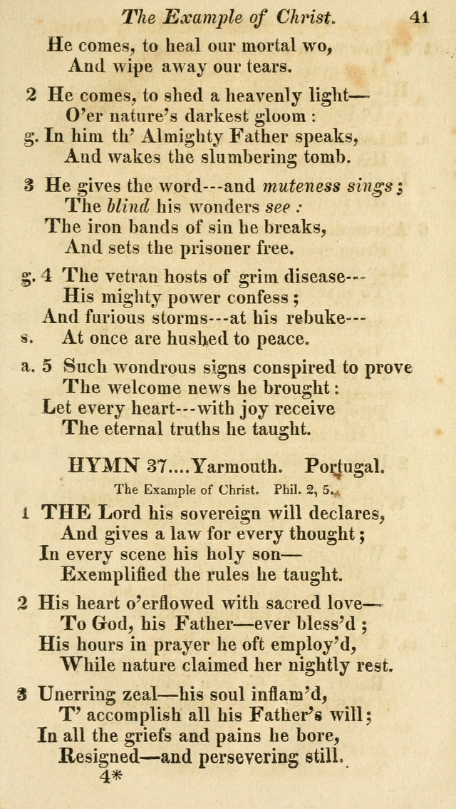 Regular Hymns: on a great variety of evangelical subjects and important occasions: with musical directions, for all the varieties of appropriate expression page 41