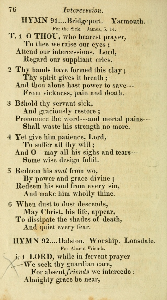 Regular Hymns: on a great variety of evangelical subjects and important occasions: with musical directions, for all the varieties of appropriate expression page 76