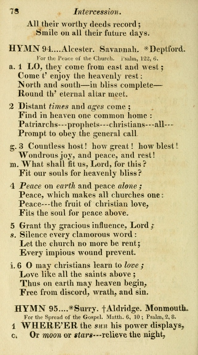 Regular Hymns: on a great variety of evangelical subjects and important occasions: with musical directions, for all the varieties of appropriate expression page 78