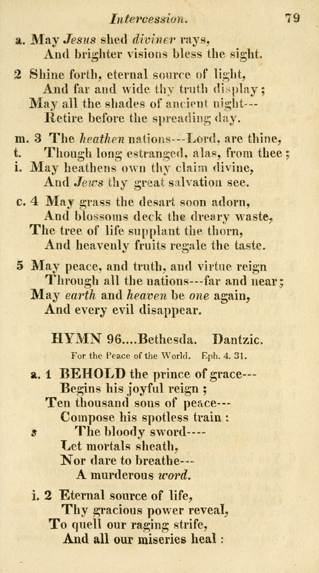 Regular Hymns: on a great variety of evangelical subjects and important occasions: with musical directions, for all the varieties of appropriate expression page 79