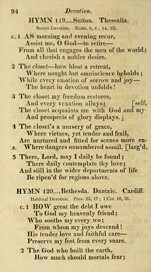 Regular Hymns: on a great variety of evangelical subjects and important occasions: with musical directions, for all the varieties of appropriate expression page 94