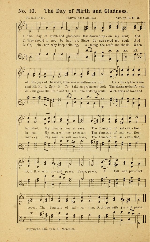 Revival Melodies: containing the popular Welsh tunes used in the great revivail in Wales; also a choice selection of gospel songs specially adapted for evangelistic and devotional meetings  page 10