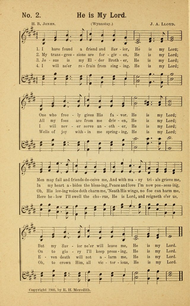 Revival Melodies: containing the popular Welsh tunes used in the great revivail in Wales; also a choice selection of gospel songs specially adapted for evangelistic and devotional meetings  page 2