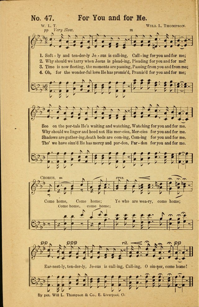 Revival Melodies: containing the popular Welsh tunes used in the great revivail in Wales; also a choice selection of gospel songs specially adapted for evangelistic and devotional meetings  page 46