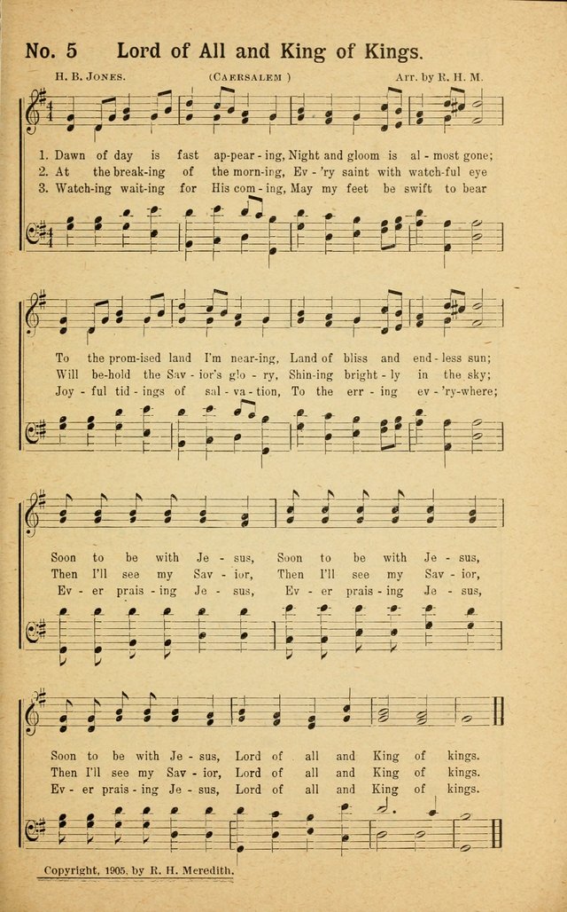 Revival Melodies: containing the popular Welsh tunes used in the great revivail in Wales; also a choice selection of gospel songs specially adapted for evangelistic and devotional meetings  page 5