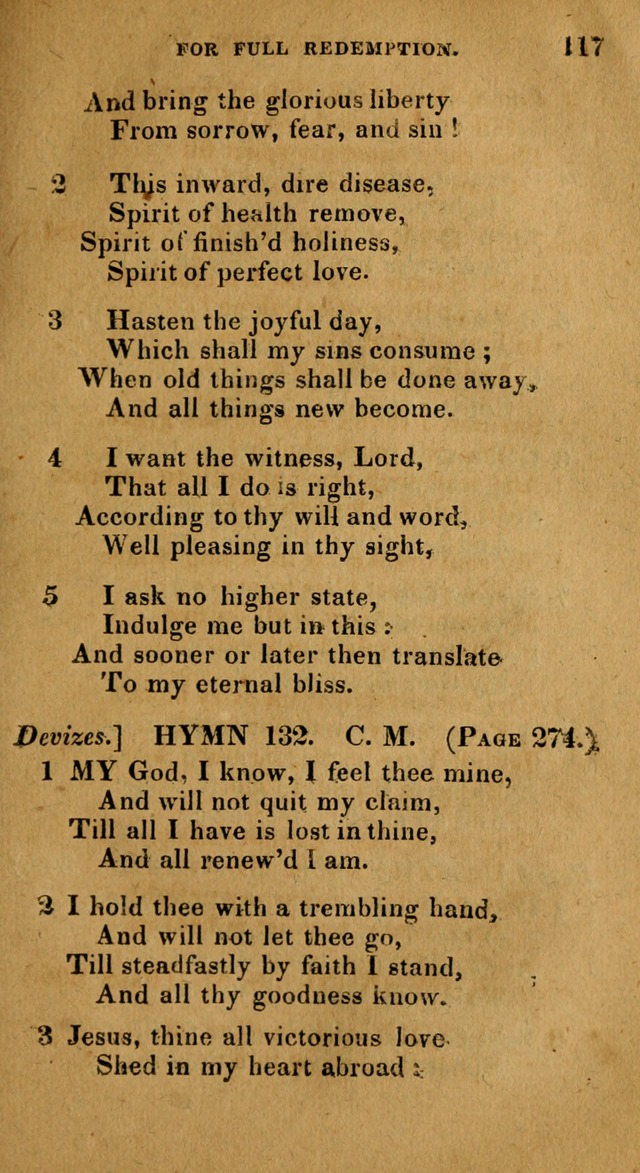 The Reformed Methodist Pocket Hymnal: Revised: collected from various authors. Designed for the worship of God in all Christian churches. page 117