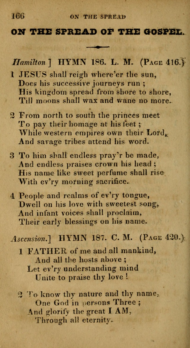 The Reformed Methodist Pocket Hymnal: Revised: collected from various authors. Designed for the worship of God in all Christian churches. page 166