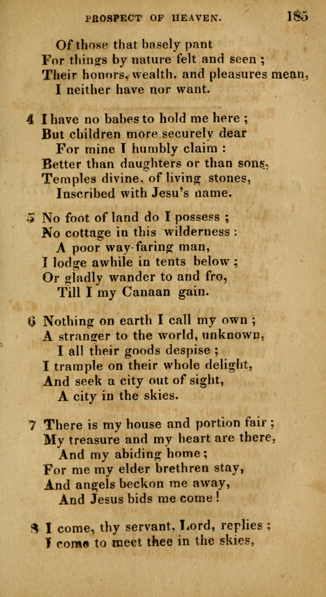 The Reformed Methodist Pocket Hymnal: Revised: collected from various authors. Designed for the worship of God in all Christian churches. page 185