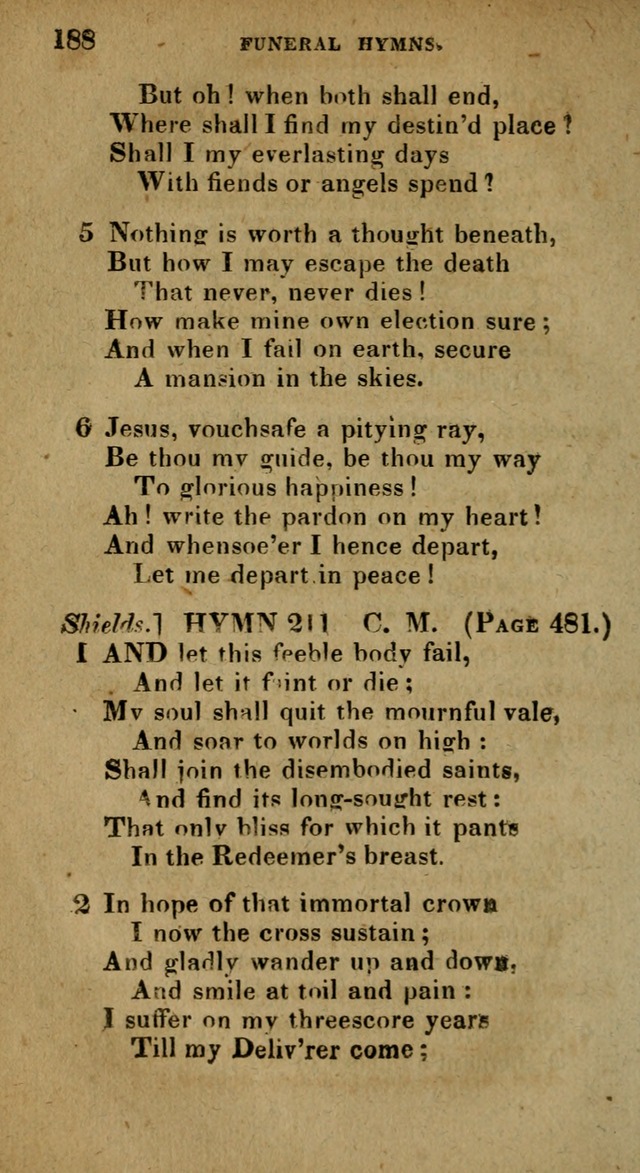 The Reformed Methodist Pocket Hymnal: Revised: collected from various authors. Designed for the worship of God in all Christian churches. page 188