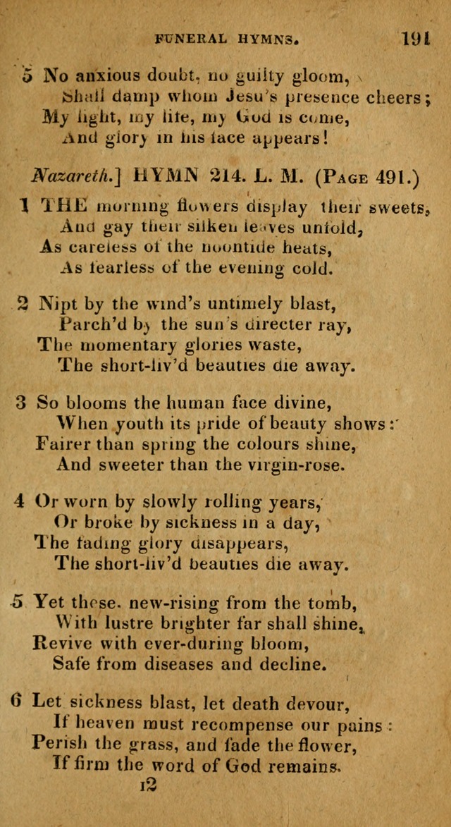 The Reformed Methodist Pocket Hymnal: Revised: collected from various authors. Designed for the worship of God in all Christian churches. page 191