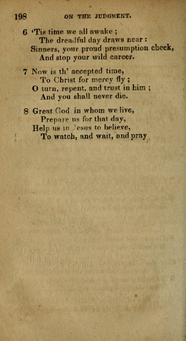 The Reformed Methodist Pocket Hymnal: Revised: collected from various authors. Designed for the worship of God in all Christian churches. page 198