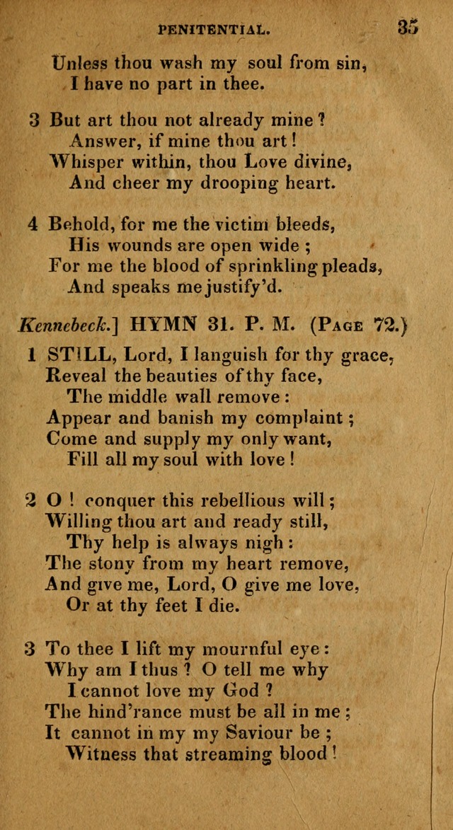 The Reformed Methodist Pocket Hymnal: Revised: collected from various authors. Designed for the worship of God in all Christian churches. page 35