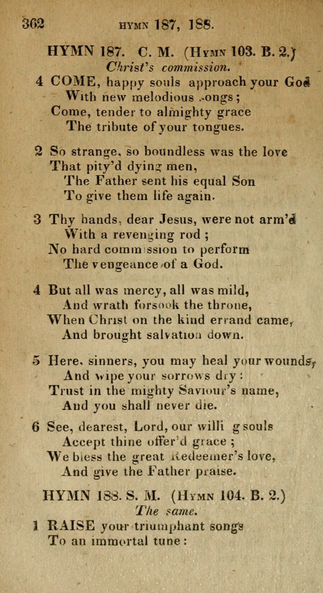 The Reformed Methodist Pocket Hymnal: Revised: collected from various authors. Designed for the worship of God in all Christian churches. page 362