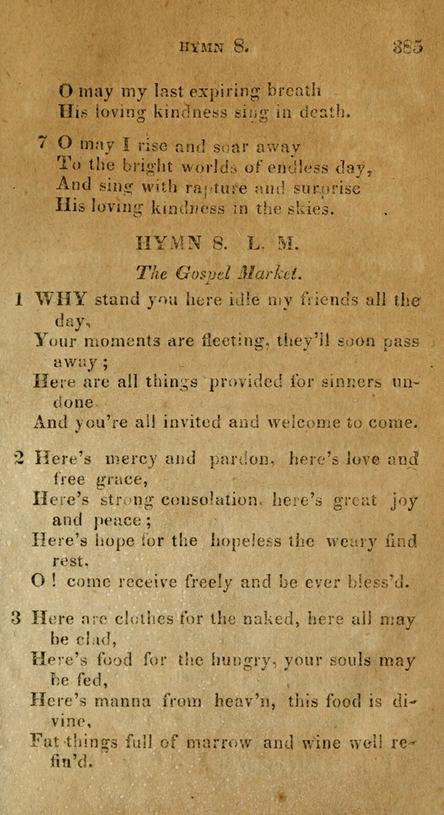 The Reformed Methodist Pocket Hymnal: Revised: collected from various authors. Designed for the worship of God in all Christian churches. page 385