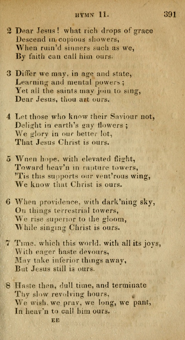 The Reformed Methodist Pocket Hymnal: Revised: collected from various authors. Designed for the worship of God in all Christian churches. page 391