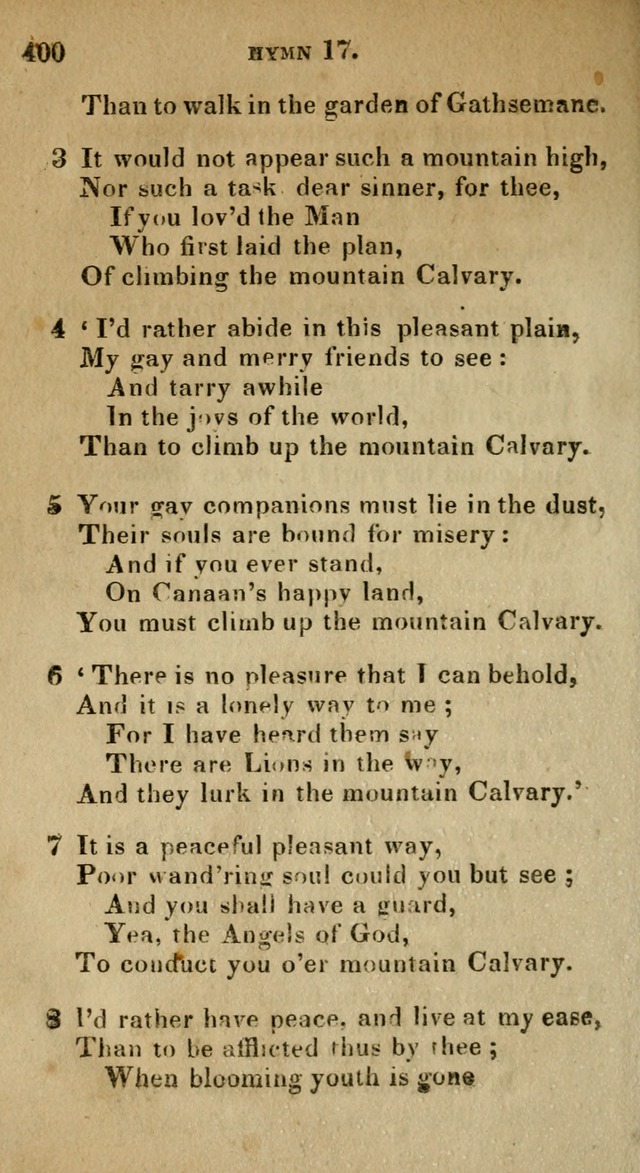 The Reformed Methodist Pocket Hymnal: Revised: collected from various authors. Designed for the worship of God in all Christian churches. page 400