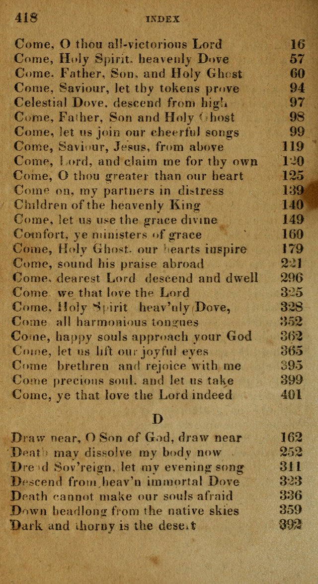 The Reformed Methodist Pocket Hymnal: Revised: collected from various authors. Designed for the worship of God in all Christian churches. page 418