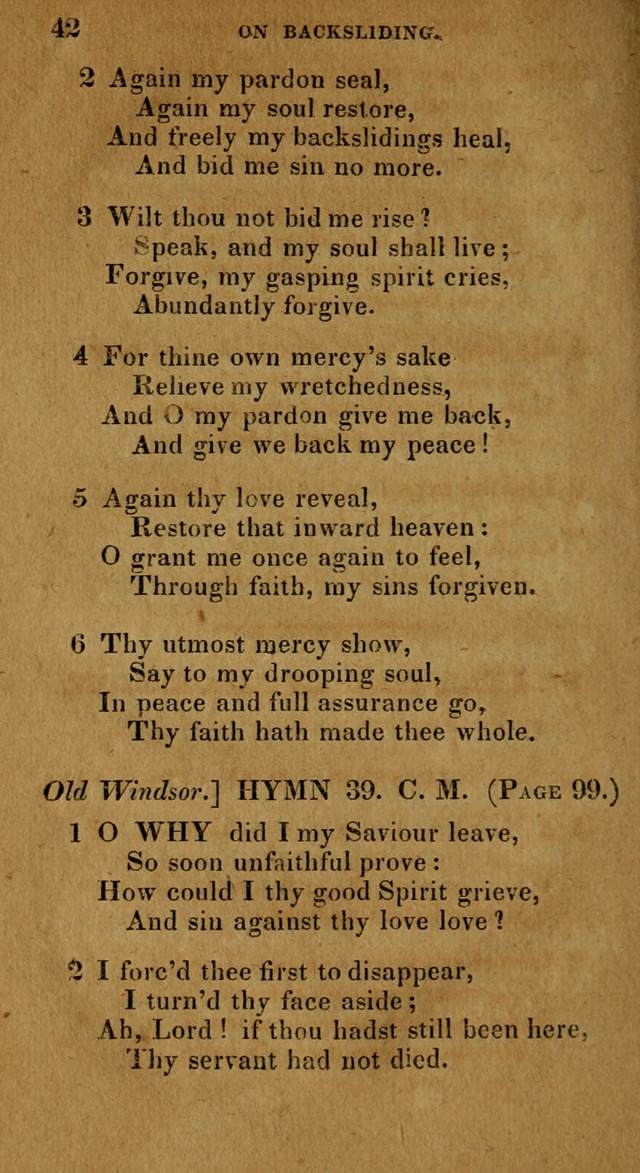 The Reformed Methodist Pocket Hymnal: Revised: collected from various authors. Designed for the worship of God in all Christian churches. page 42