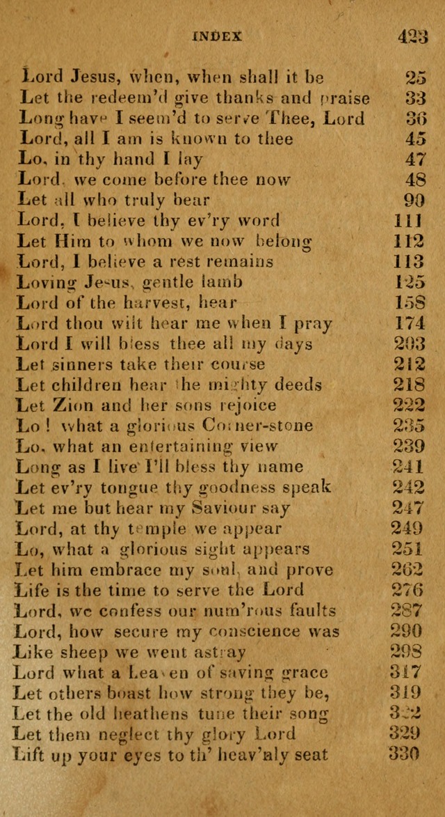 The Reformed Methodist Pocket Hymnal: Revised: collected from various authors. Designed for the worship of God in all Christian churches. page 423