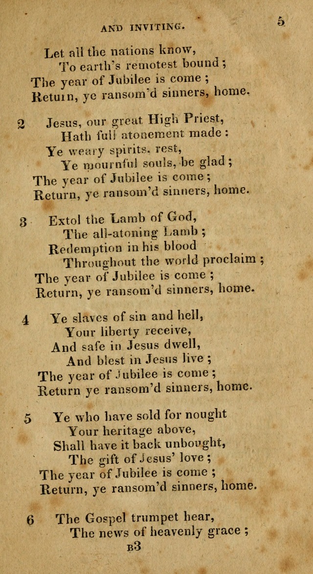 The Reformed Methodist Pocket Hymnal: Revised: collected from various authors. Designed for the worship of God in all Christian churches. page 5