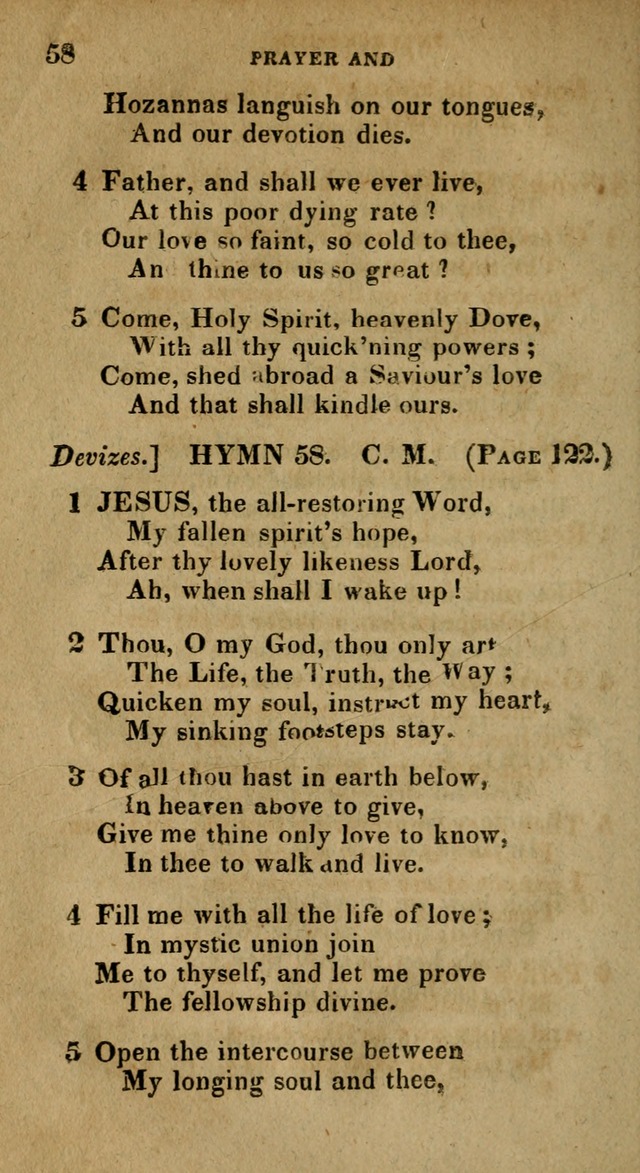 The Reformed Methodist Pocket Hymnal: Revised: collected from various authors. Designed for the worship of God in all Christian churches. page 58