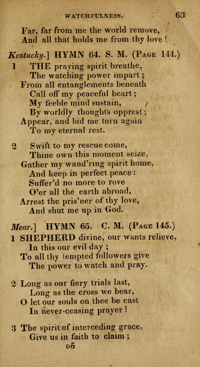 The Reformed Methodist Pocket Hymnal: Revised: collected from various authors. Designed for the worship of God in all Christian churches. page 63