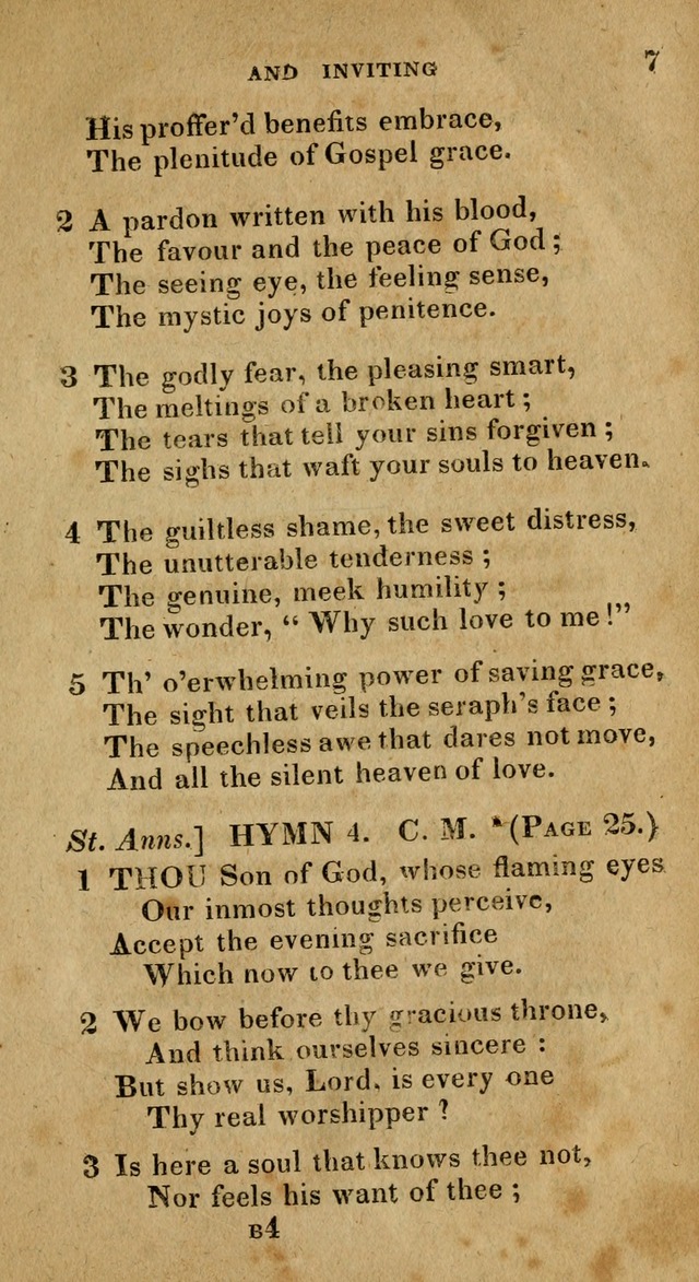 The Reformed Methodist Pocket Hymnal: Revised: collected from various authors. Designed for the worship of God in all Christian churches. page 7