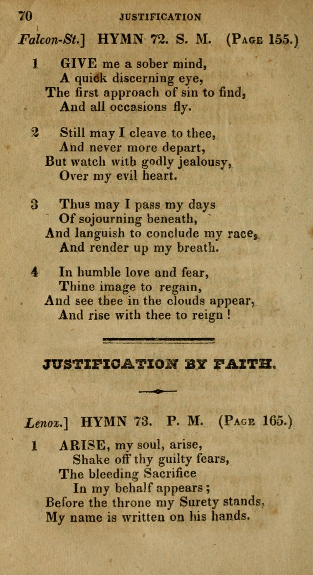 The Reformed Methodist Pocket Hymnal: Revised: collected from various authors. Designed for the worship of God in all Christian churches. page 70