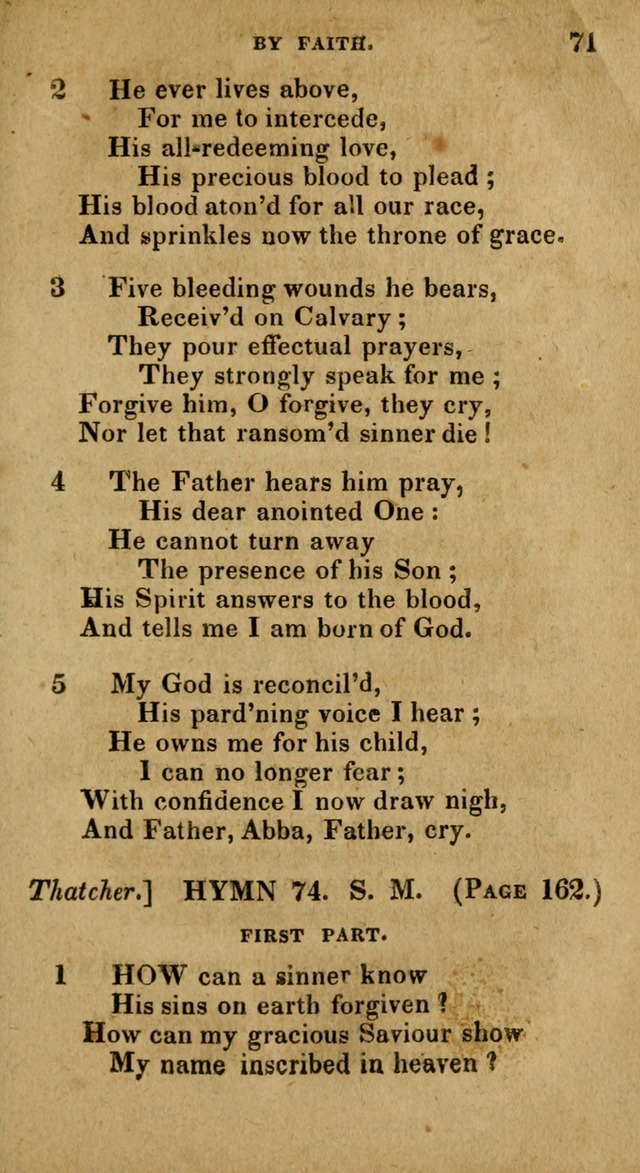 The Reformed Methodist Pocket Hymnal: Revised: collected from various authors. Designed for the worship of God in all Christian churches. page 71