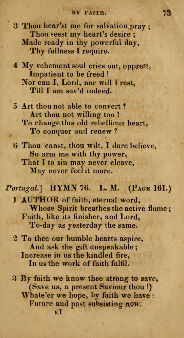 The Reformed Methodist Pocket Hymnal: Revised: collected from various authors. Designed for the worship of God in all Christian churches. page 73