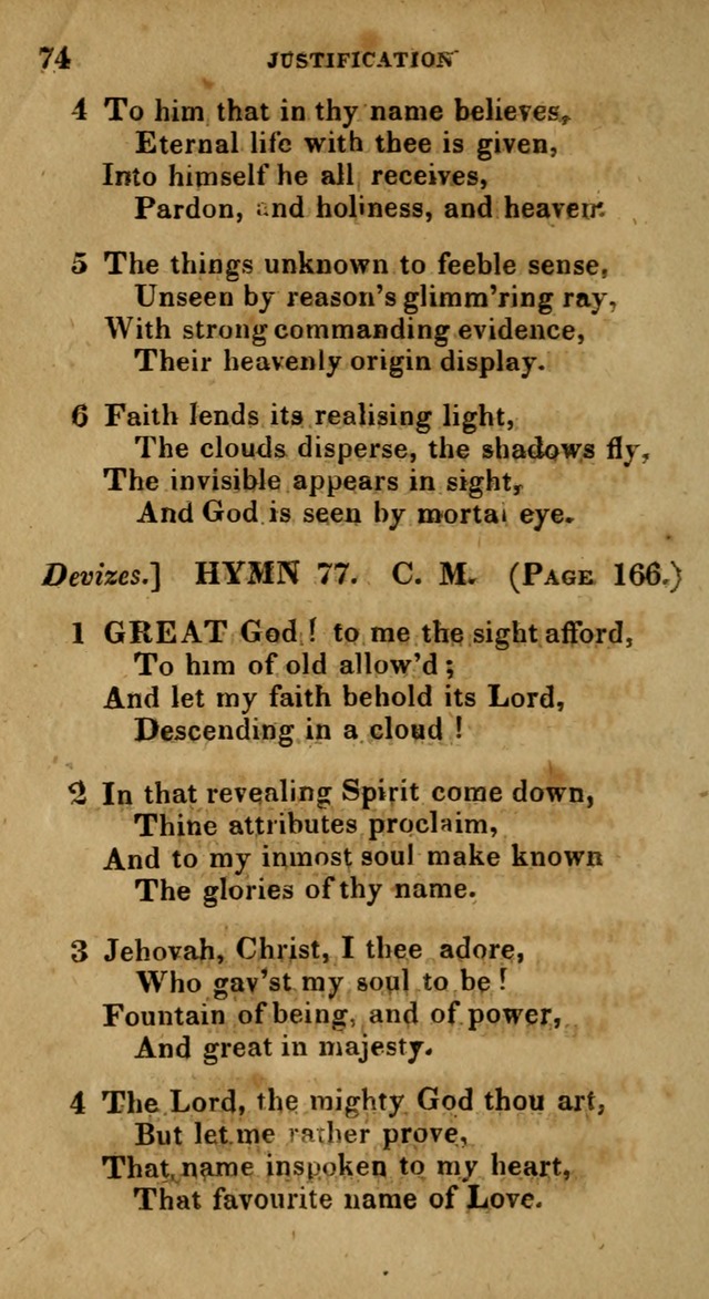 The Reformed Methodist Pocket Hymnal: Revised: collected from various authors. Designed for the worship of God in all Christian churches. page 74