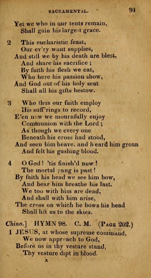 The Reformed Methodist Pocket Hymnal: Revised: collected from various authors. Designed for the worship of God in all Christian churches. page 91