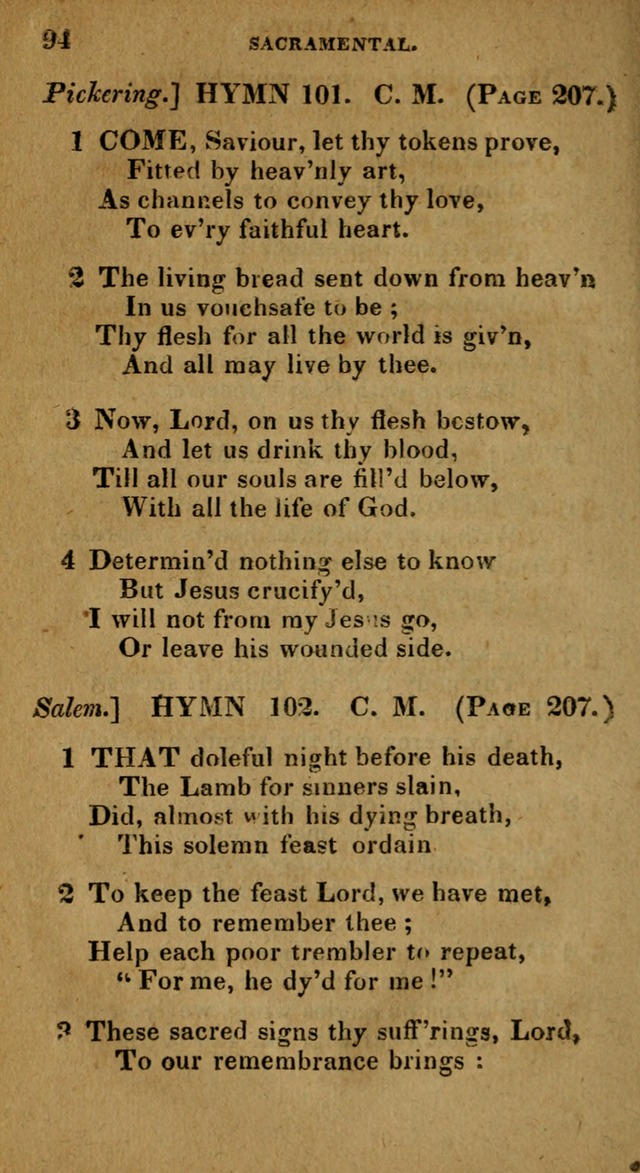 The Reformed Methodist Pocket Hymnal: Revised: collected from various authors. Designed for the worship of God in all Christian churches. page 94