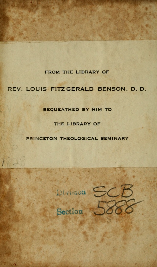 The Reformed Methodist Pocket Hymnal: Revised: collected from various authors. Designed for the worship of God in all Christian churches. page ii