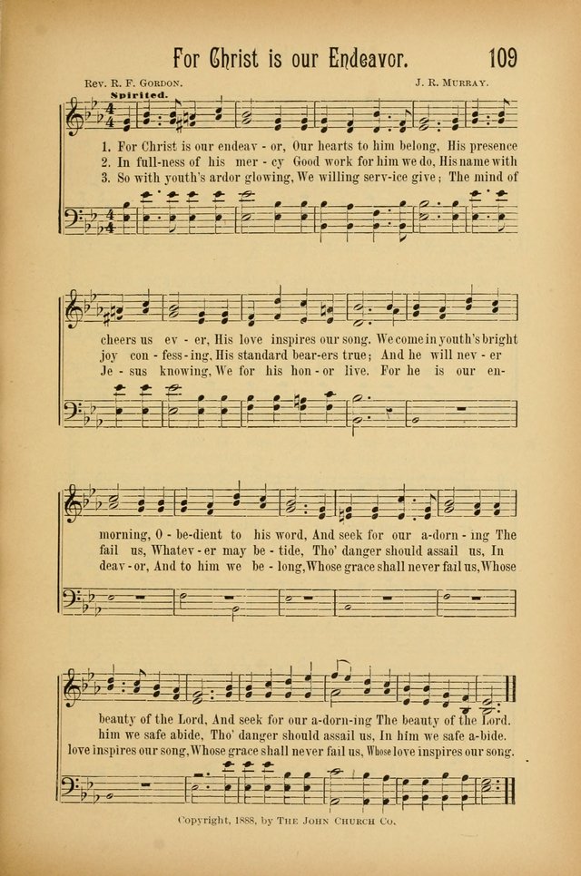 Royal Praise for the Sunday School: a collection of new and selected gospel songs. With a clear and concise course of instruction in the elements of music page 108