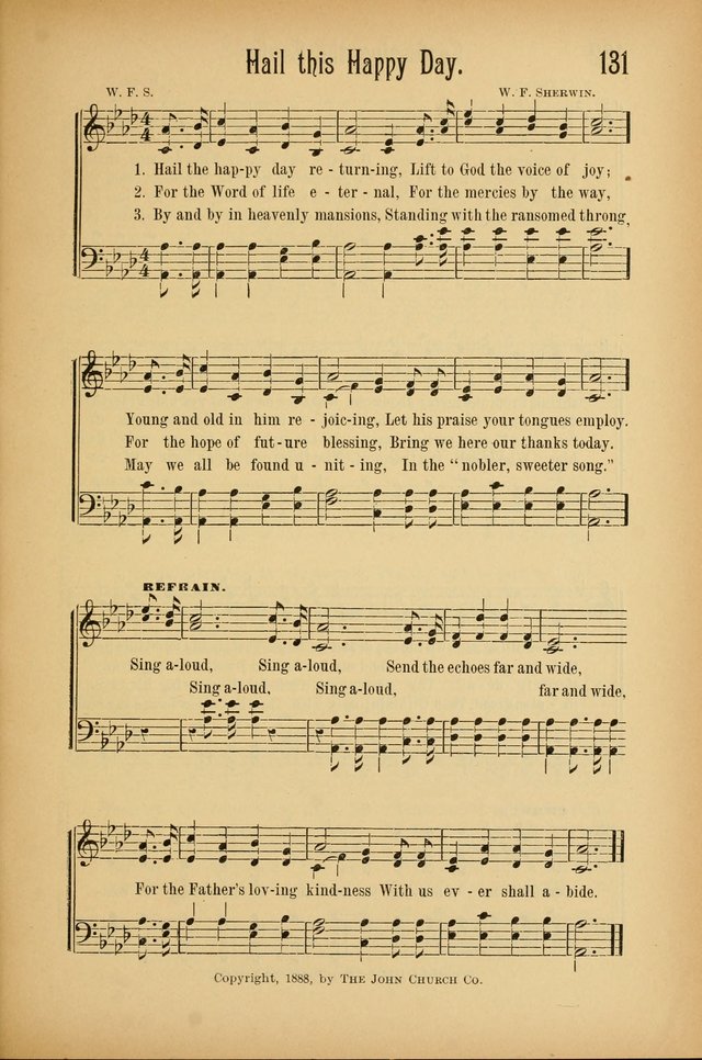 Royal Praise for the Sunday School: a collection of new and selected gospel songs. With a clear and concise course of instruction in the elements of music page 130