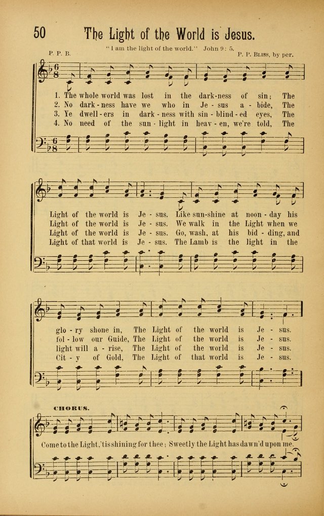 Royal Praise for the Sunday School: a collection of new and selected gospel songs. With a clear and concise course of instruction in the elements of music page 49