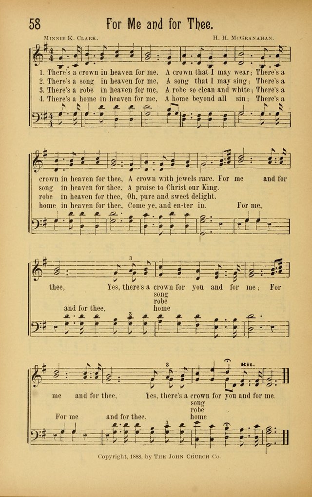 Royal Praise for the Sunday School: a collection of new and selected gospel songs. With a clear and concise course of instruction in the elements of music page 57