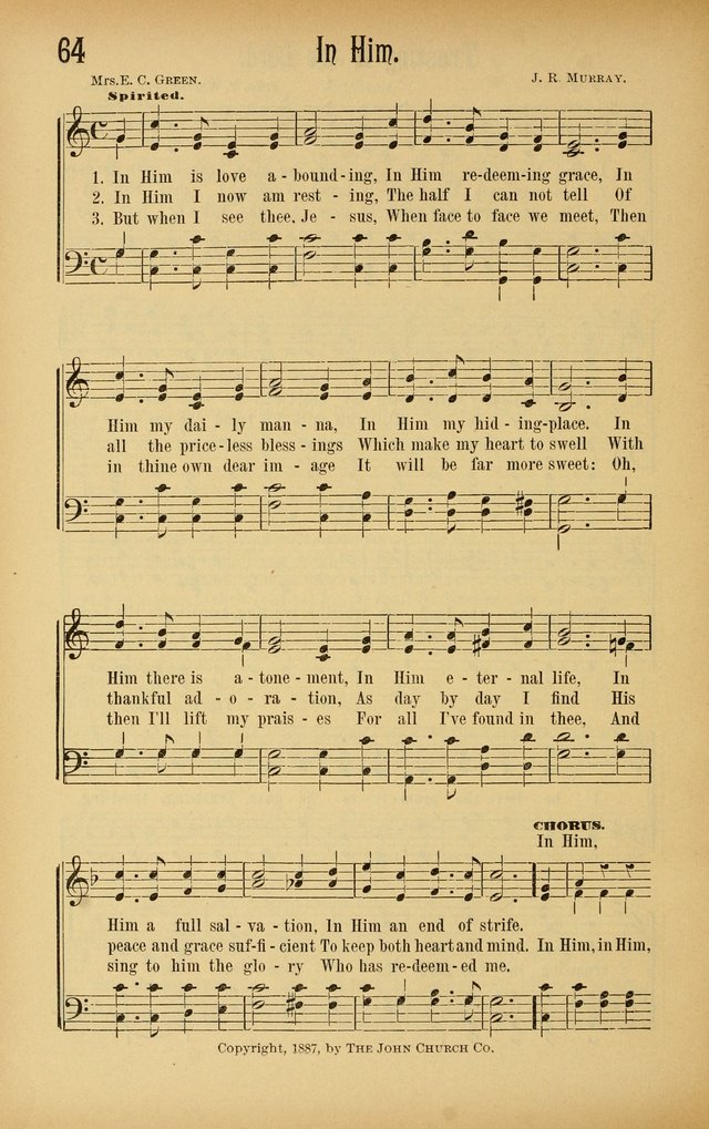 Royal Praise for the Sunday School: a collection of new and selected gospel songs. With a clear and concise course of instruction in the elements of music page 63