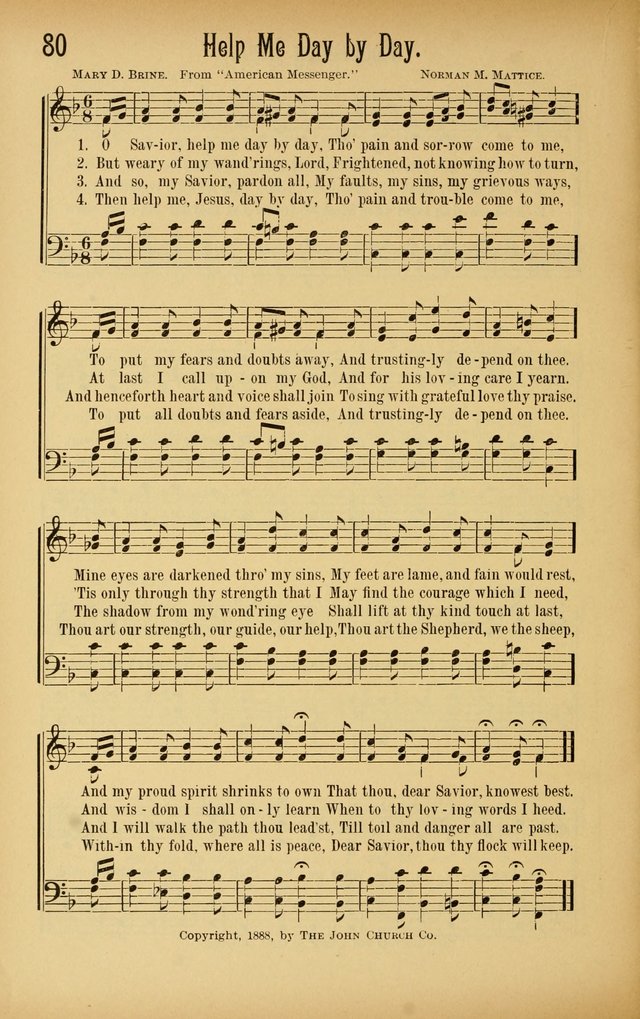 Royal Praise for the Sunday School: a collection of new and selected gospel songs. With a clear and concise course of instruction in the elements of music page 79