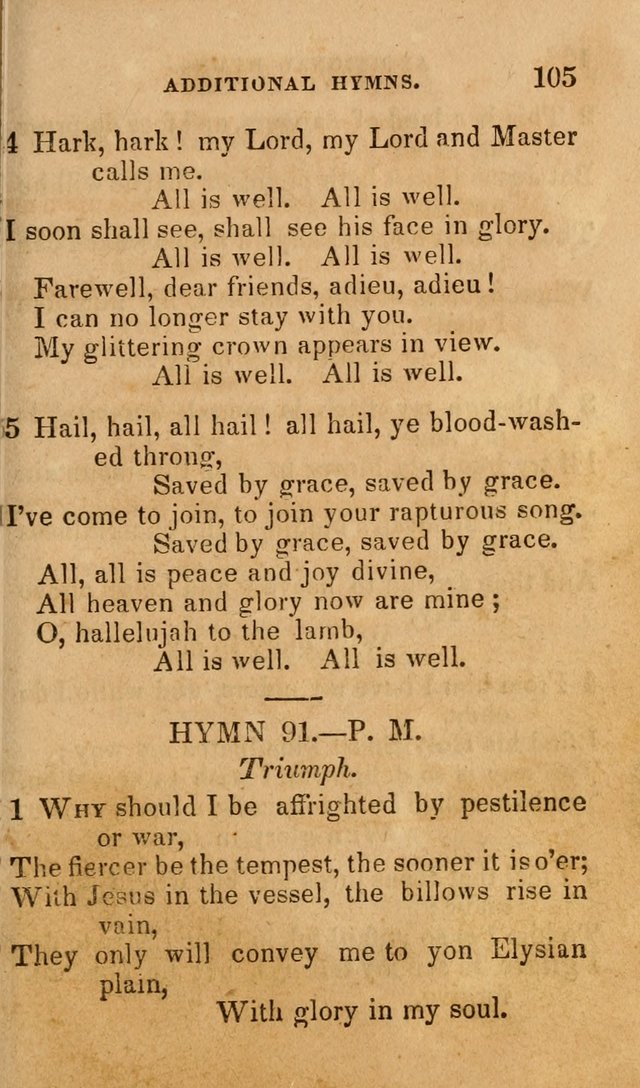 The Religious Songster: being a choice selection of hymns, adapted to the public and private devotions of Christians of all denominations: suitable to be used at missionary, temperance . . . page 109