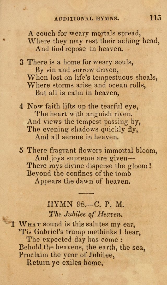 The Religious Songster: being a choice selection of hymns, adapted to the public and private devotions of Christians of all denominations: suitable to be used at missionary, temperance . . . page 119