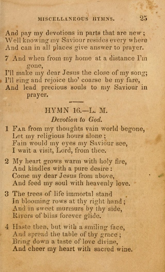 The Religious Songster: being a choice selection of hymns, adapted to the public and private devotions of Christians of all denominations: suitable to be used at missionary, temperance . . . page 25