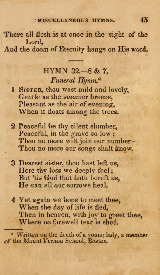 The Religious Songster: being a choice selection of hymns, adapted to the public and private devotions of Christians of all denominations: suitable to be used at missionary, temperance . . . page 45